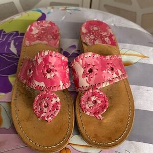 Jack Rogers Pink Floral Sandals